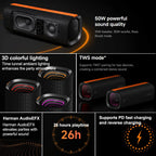 Xiaomi Sound Party, 50W tragbarer Bluetooth-Lautsprecher, Harman AudioEFX TWS-Modus 26h Wiedergabezeit, Smart Connectivity Wireless Speaker
