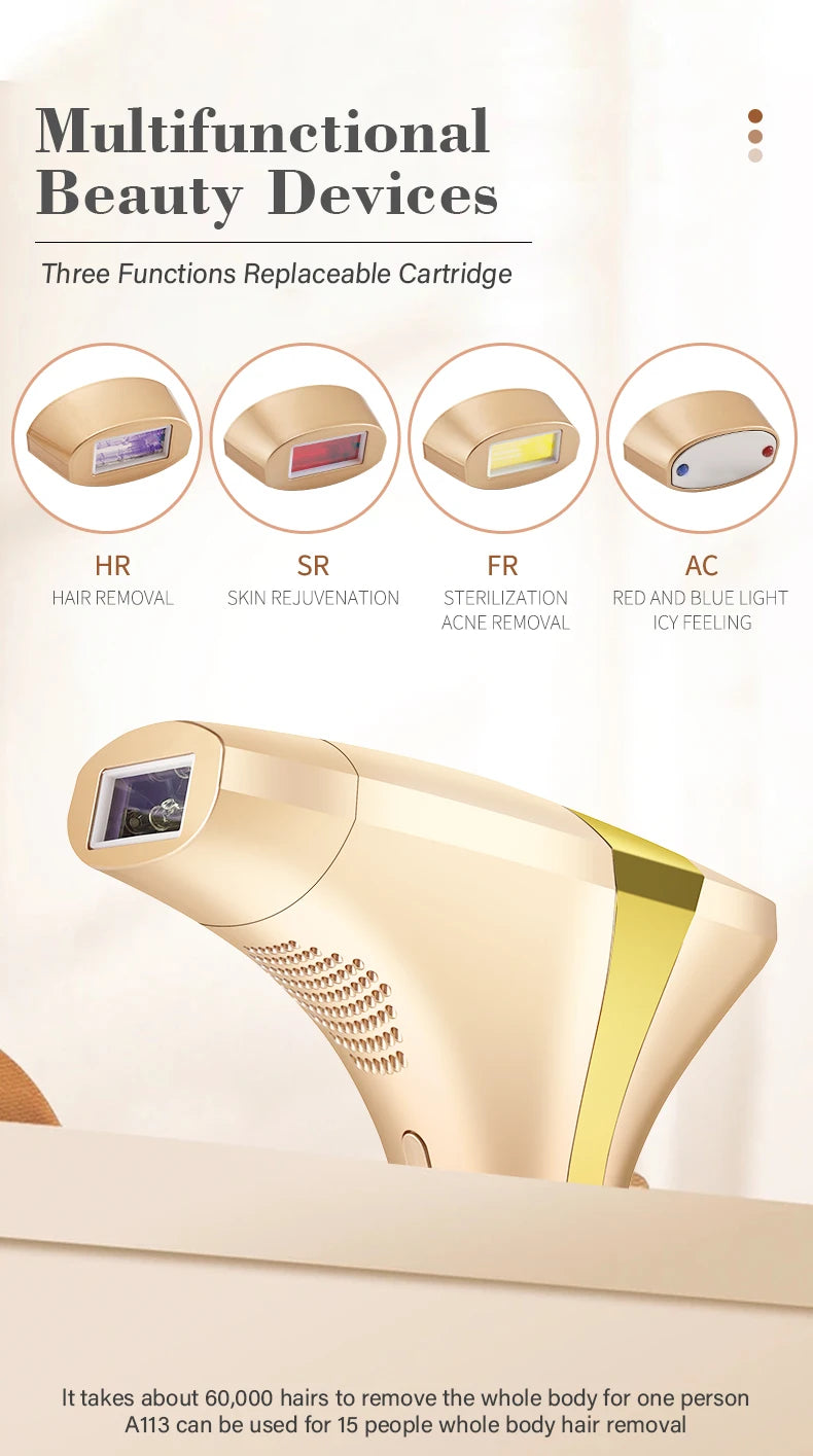 KODO 2026 High-End Personalisierung Eis Laser Haarentfernung Laser Epilierer Permanent IPL Schmerzloser Fotoepilierer 4 in 1 für Gesicht und Körper