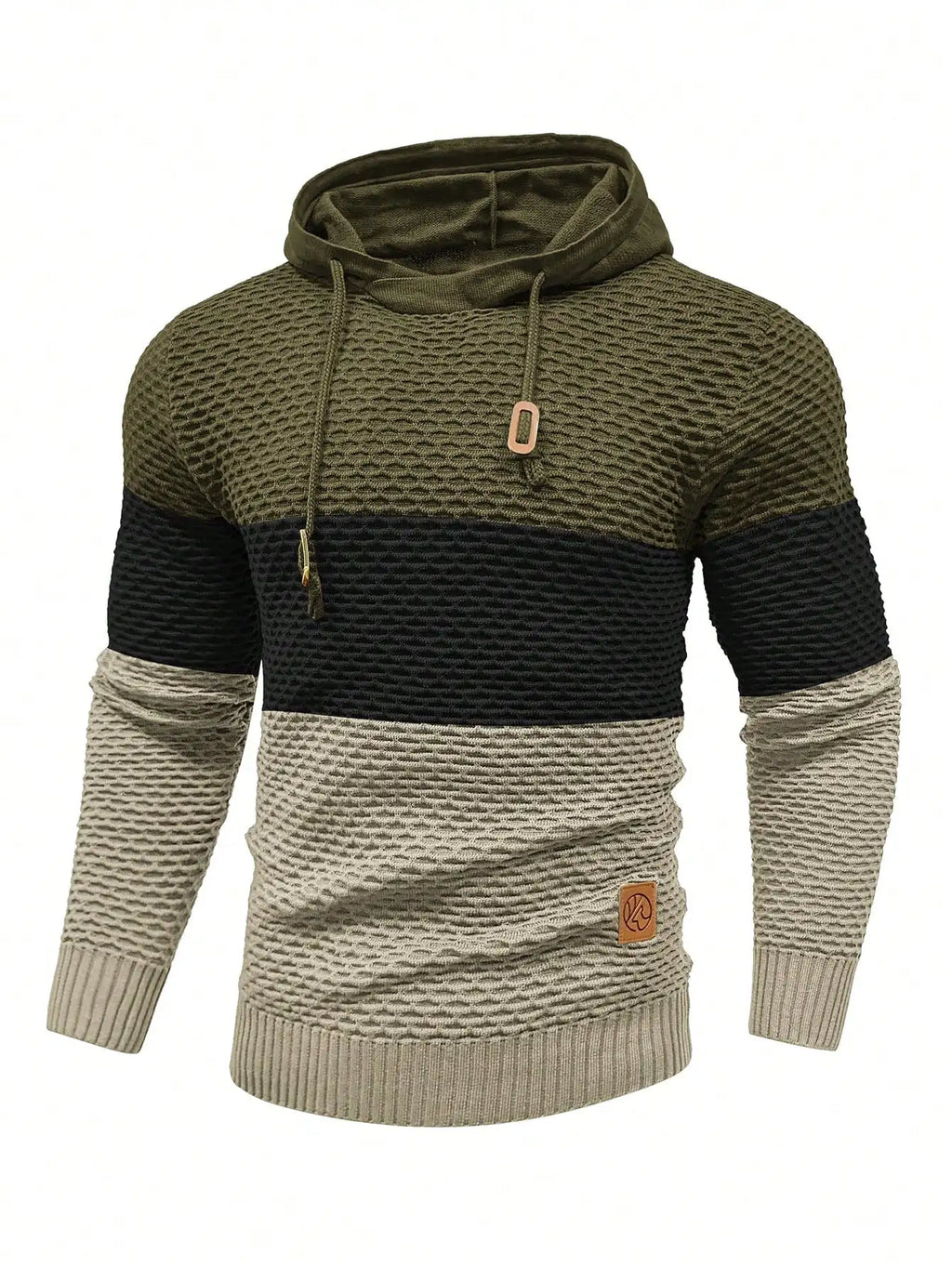 Herren Pullover Frühling Neu Sportlich Warm Figurbetont Gestrickt Pullover Hoodie Kordelzug Hoodies Freizeit Sweatshirt US Größe