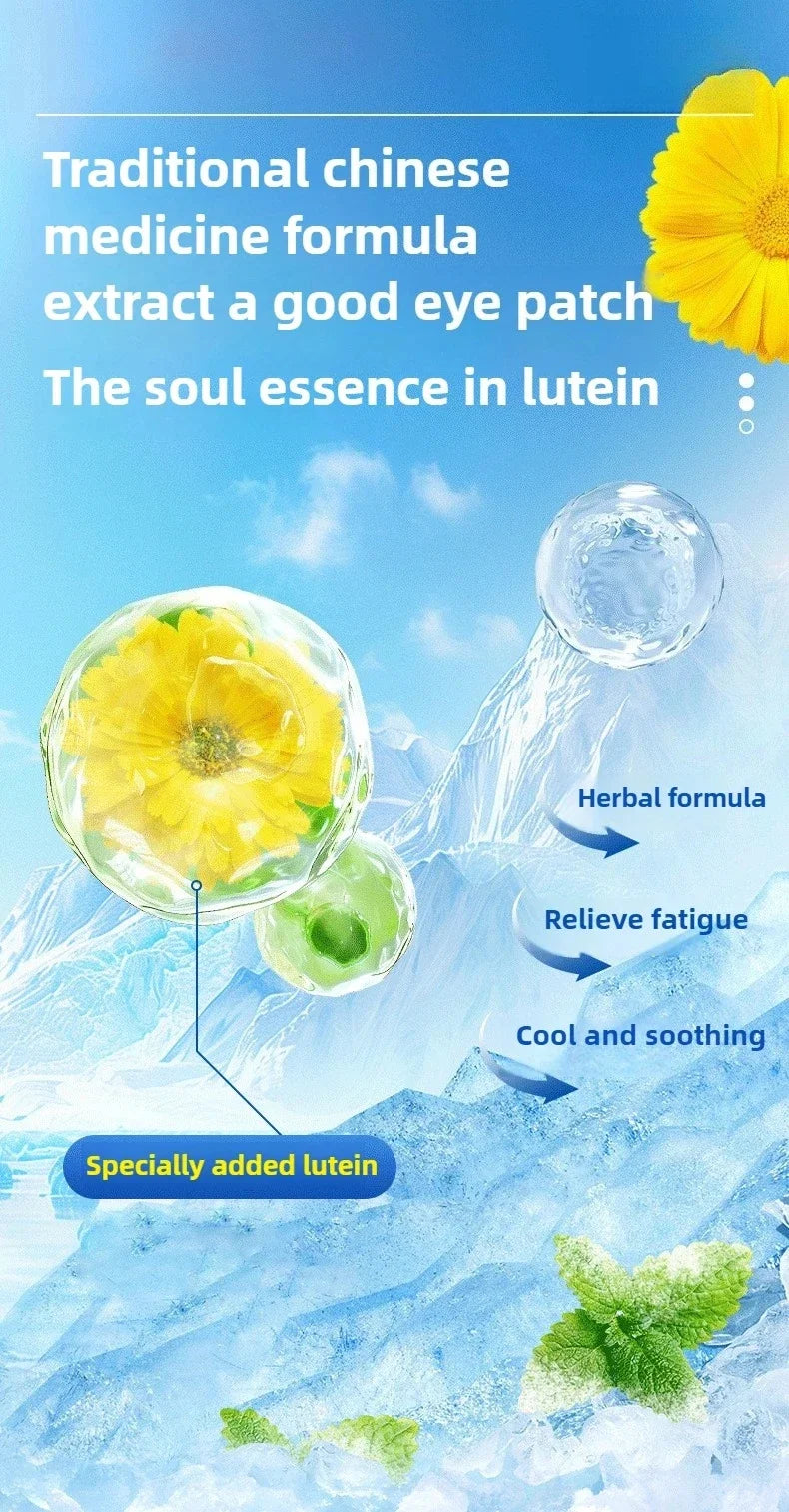 20/40 Stück Packung Heiß verkaufte Einweg-Eis-Augenklappen Hydrogel-Augenschutz Lindert Müdigkeit Kräuter-Kaltkompressen-Augenmasken