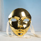 Maskerade Maske Metallic Farbe Halloween Maske Vollgesicht Für Frauen Männer Cosplay Maskerade Kostüm Zubehör