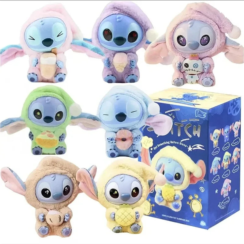 2025 Sales Stitch Blind Box Tasche Iss etwas vor dem Schlafengehen Serie Vinyl Anhänger Niedliche Puppe MysteryBox Flauschige Puppe Überraschungsgeschenk