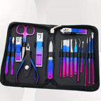 6-18-teiliges Set Professionelles Maniküre- & Pediküre-Kit aus Edelstahl Präzise Nagelpflege mit Reiseetui mit Nagelknipser Schere