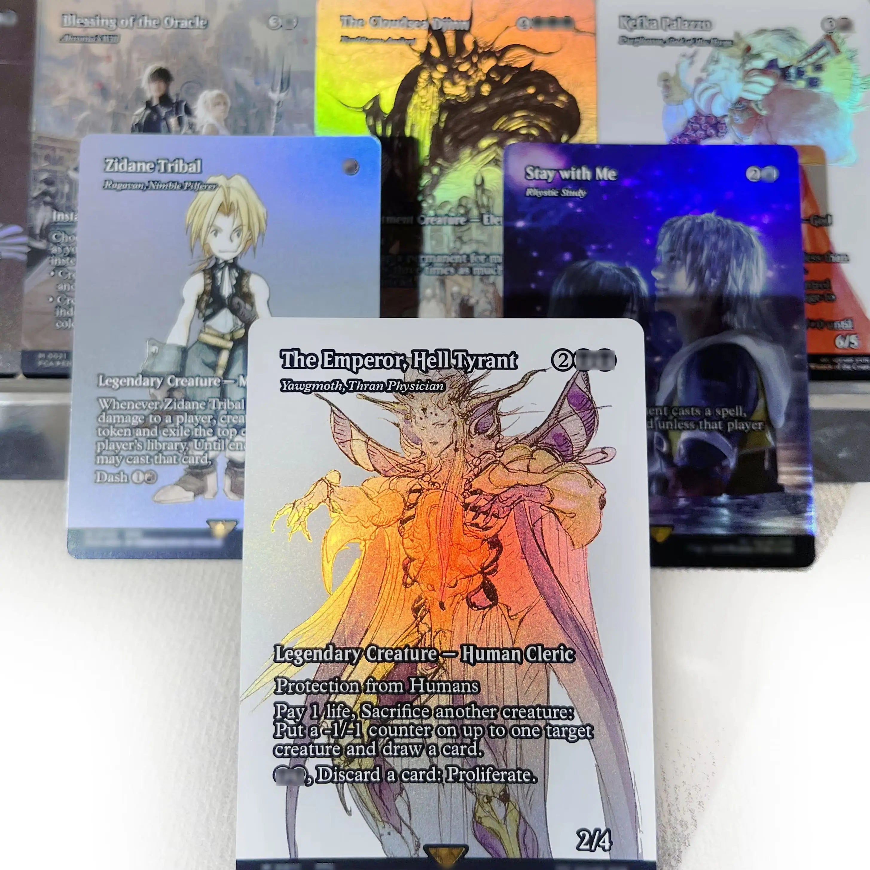 FCA FIN FIC PIP LTR FOIL4-002 magische Karten Antiker Kupferdrache Tcg Proxy Reisender Chocobo Celes, Runenritter Gathering