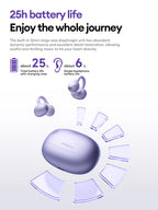 Lenovo LK6 Over-Ear Kabellose Bluetooth 5.4 Kopfhörer Klangqualität Rauschunterdrückung Ohrclip-Kopfhörer Lange Ausdauer Headsets
