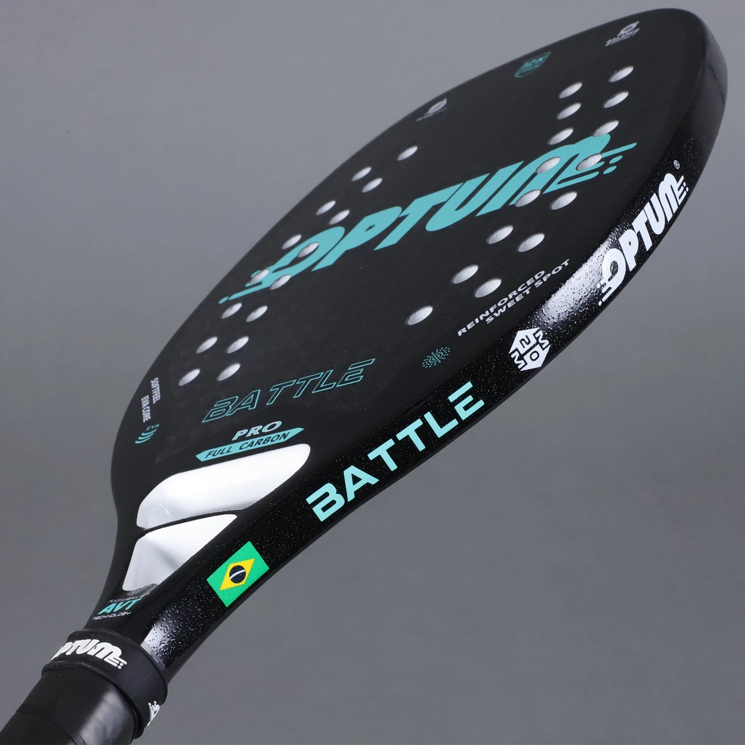 OPTUM BATTLE 12K Carbonfaser-Strandtennisschläger mit rauer Oberfläche und Abdeckungstasche