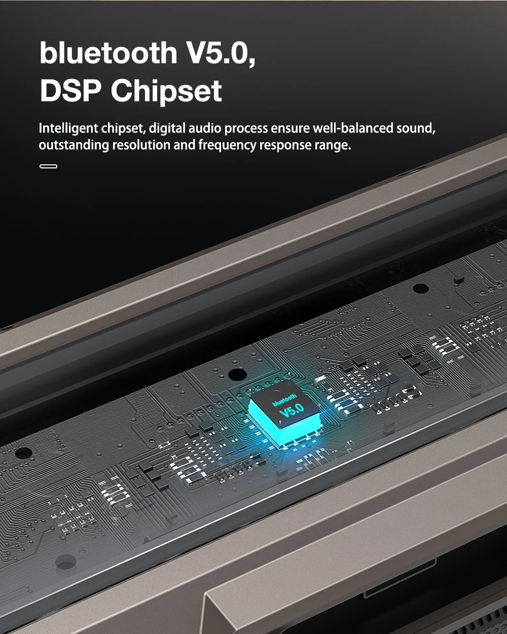 BlitzWolf BW-WA3 100W TWS Bluetooth-Lautsprecher mit vier Treibern, doppelter Membran, tiefem Bass, RGB-Licht, IPX5 Wasserdichtigkeit, 5000mAh Akku