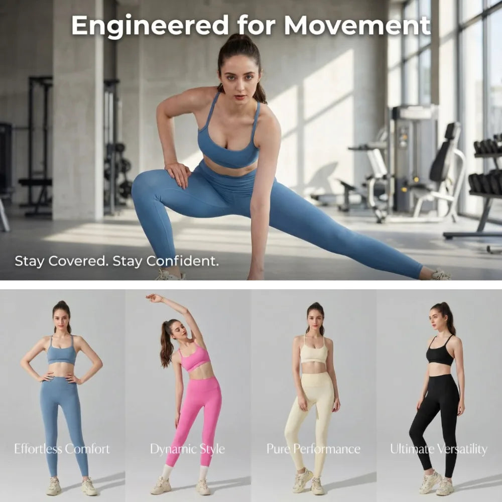 Activewear Set 2-teilig: Sport-BH & High Waist Leggings, Workout-Outfit für Yoga, Laufen, Fitness & Gym Kleidung für Damen