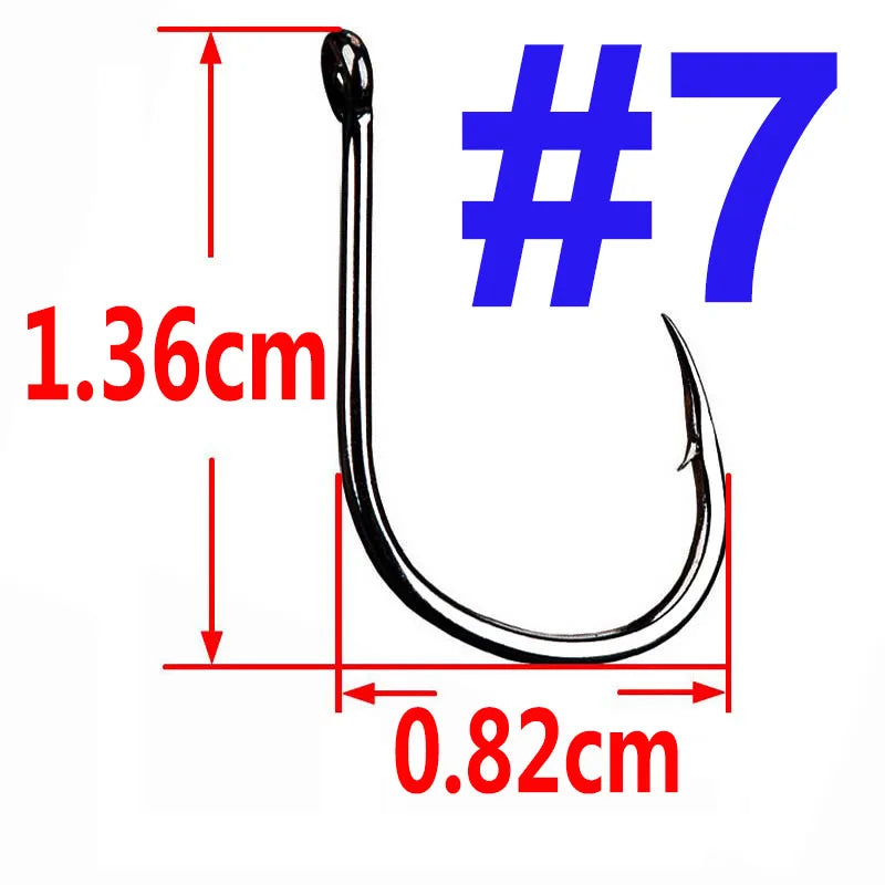 100/50/25 Stück Iseama Karpfenangelhaken, Offset Circle Hook, Einzel-Fliegenangelhaken, Widerhaken, Meeresangelhaken, Zubehör