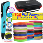 2026 Neue 3D-Druckstift DIY Dreidimensionale Malerei Kinderspielzeug mit LCD-Bildschirm Netzteil 200M PLA-Filament Spielzeug Geschenk