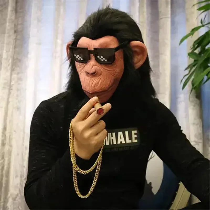 Gorilla Maske Tier Cosplay Maske Halloween Horror Rollenspiel Neuheit Lustige Masken Drama Performance Tiermaske Karnevalsmaske