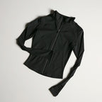 Slim Fit Sportjacke Stehkragen Reißverschlussmantel Sport Fitness Yoga Kleidung Plus Samtjacke Schlankheits-Schnelltrocknender Anzug