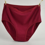 Weiche Baumwollhöschen mit hoher Taille Unterwäsche für Damen Atmungsaktive Übergröße Damen Slips Weibliche Dessous Unterhosen Höschen Gestreift