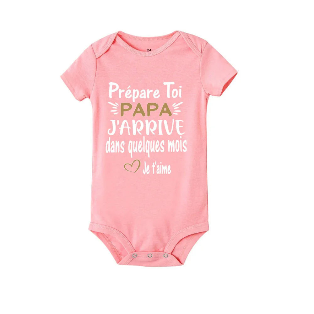 Mach dich bereit, Papa, ich komme in ein paar Monaten – Ankündigung, schwanger, Baby-Bodysuit, Junge, Mädchen, Kleinkind-Strampler, Babyparty-Geschenk