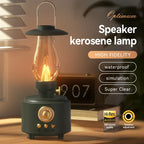 Retro Lampen-Stil Kabelloser Bluetooth-Lautsprecher mit Tragbarem FM-Radio und USB-Anschluss Bluetooth 5.3 Geeignet für Camping, Heimdekoration