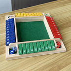 Vierseitige Klappkarten-Spiele Intellektuelles Lernspiel Box Würfel Spielzeug Eltern-Kind-Spiele Shut The Box Holz-Zahlen-Spiel Brettspiele
