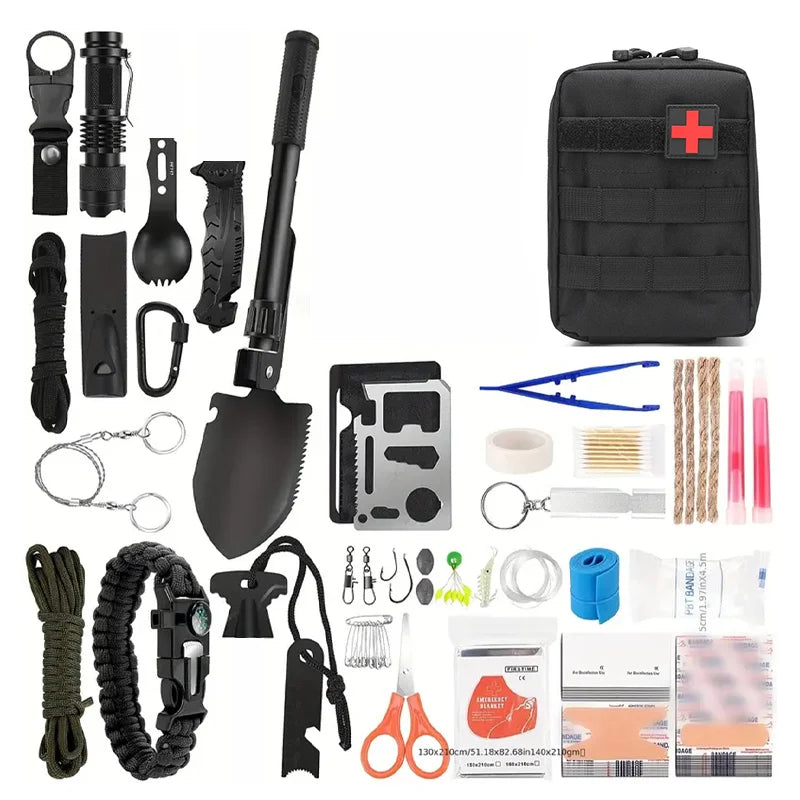 Erste-Hilfe-Kästen für den Außenbereich, multifunktionale Überlebensausrüstung, Notfallset, Trauma-Taschen, Camping, Wandern, Jagd, Abenteuertasche