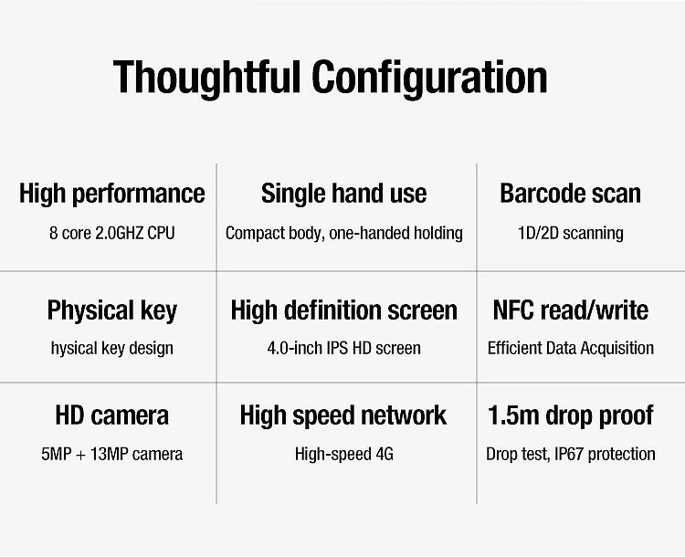IP67 4 Zoll wasserdichter robuster Industrie-PDA Handheld Android PDA Tragbares Datenterminal NFC Datensammler für Inventur