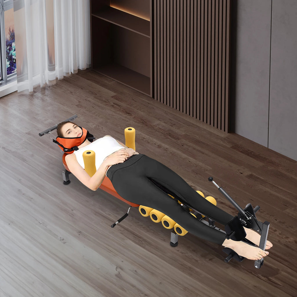 Training Bench Back Adjustable Stretch Bench Neck Stretcher for Tension Relief Portable Spine Stretching Device