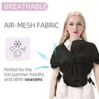 Adjustable Newborn Baby Sling Soft Breathable Air Mesh Carrier Infant Wrap Hipseat Gridding Cloth Wrap for Comfortable Wearing