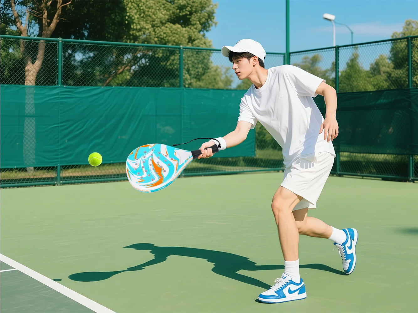 Neueste Tennisschläger 2026 | Padelschläger, aus ultraleichtem Kohlefasermaterial, mit starker Elastizität und guter Qualität