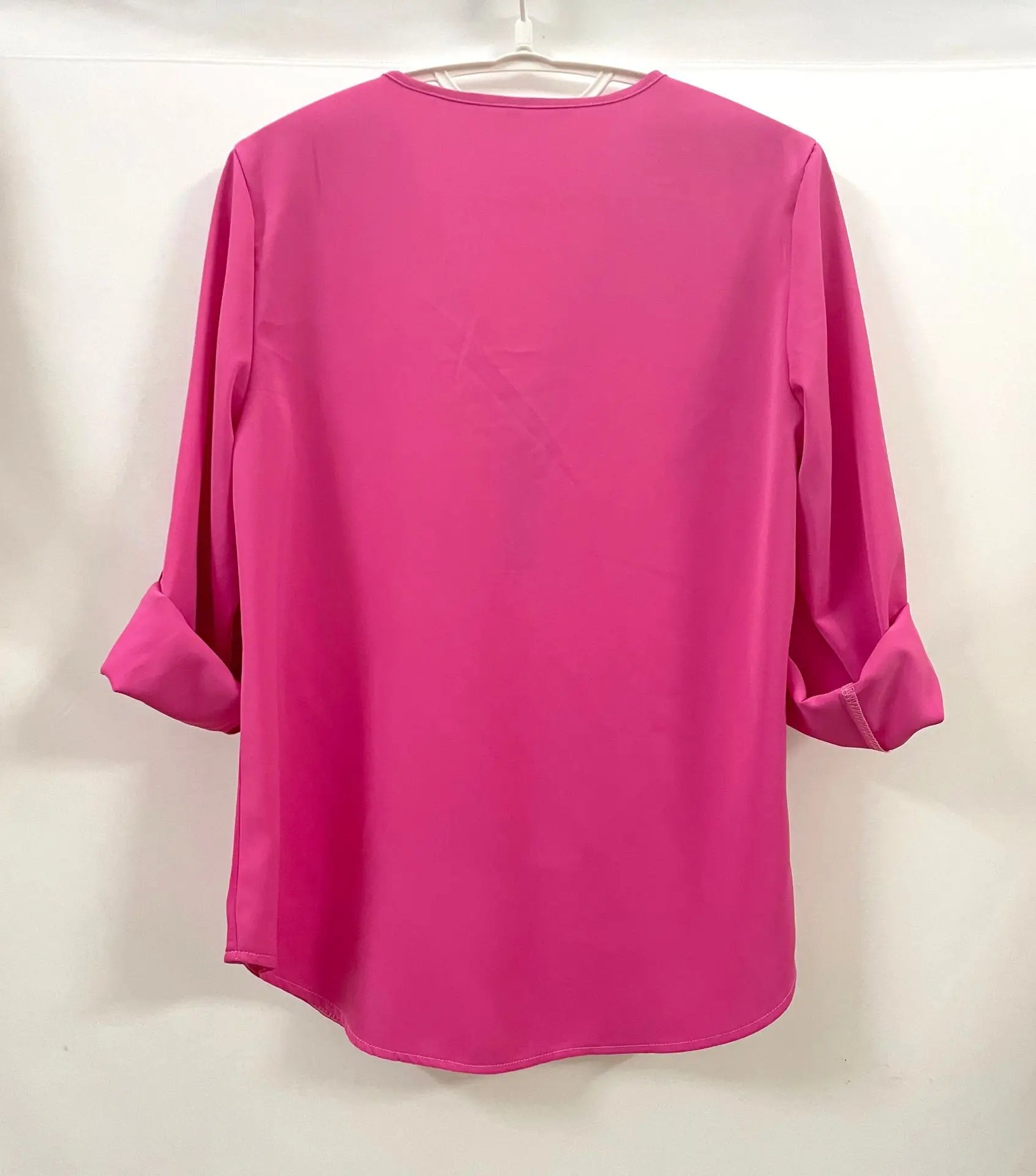 2024 Qualität Heißer Verkauf Plus Size Tiefer V-Ausschnitt Damenbluse Chiffon Coole lockere Hemd Mode Freizeit Damen Tops Sexy Reißverschluss Pullover