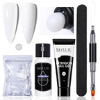 LILYCUTE 15ml Verlängerungsgel-Nagellack-Set Quick Nail Prolong mit Verlängerungsform-Nagelspitzen Acryl-Lösung Maniküre-Werkzeug-Kit