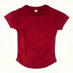 Kurzarm Gym-Top Damen Kleidung Yoga-Top Nahtloses Sportshirt Leichtes Fitness-Workout-Shirt Sport-Tops Active Wear Femme