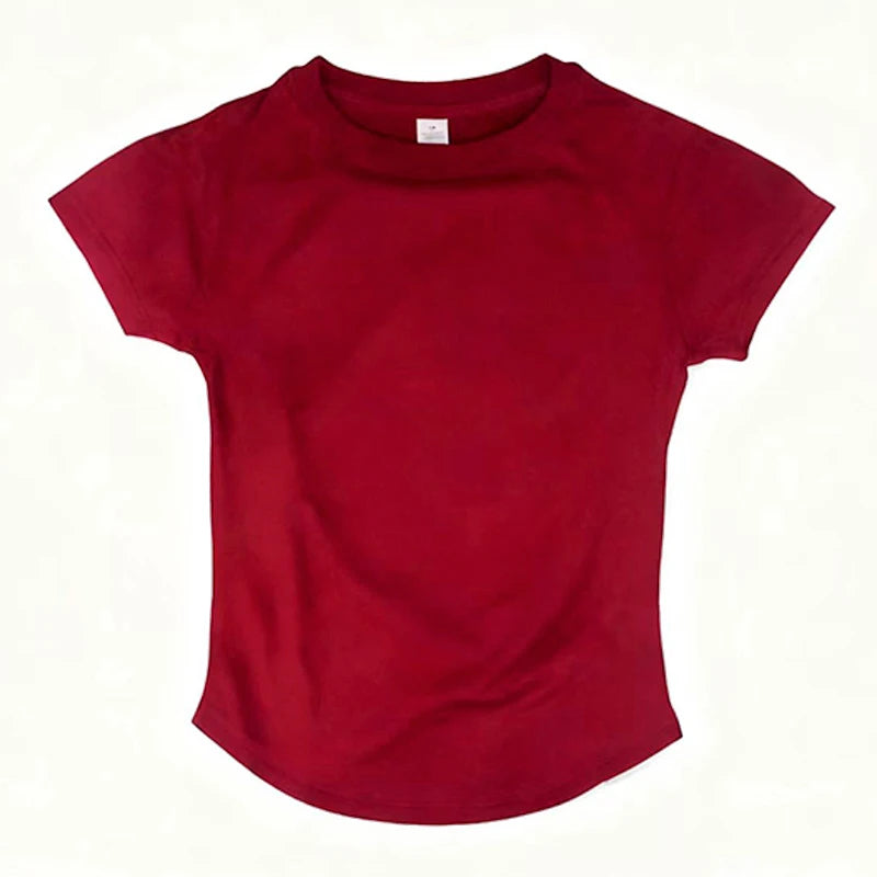 Kurzarm Gym-Top Damen Kleidung Yoga-Top Nahtloses Sportshirt Leichtes Fitness-Workout-Shirt Sport-Tops Active Wear Femme