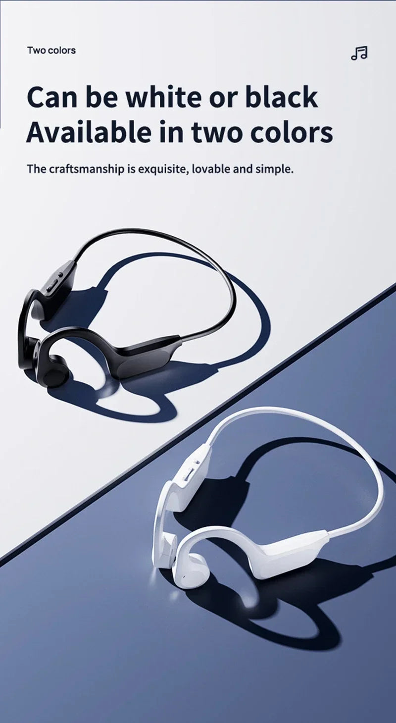 OnePlus Kabellose Knochenschall-Kopfhörer Bluetooth Kopfhörer Sport Schwimmen Bluetooth-kompatibel Kopfhörer Freisprechfunktion mit Mikrofon