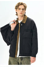 Men's Spring Casual Blazer Jacket Turn-Down Collar Stylish Versatile Office Wear Lightweight Coat Trendy Man Large Pocket Jacket