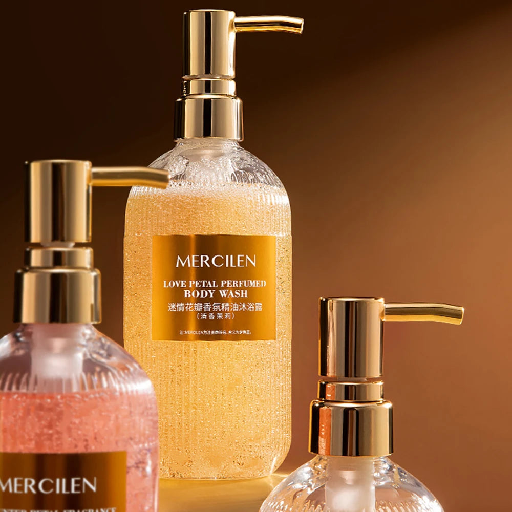 Kirschblüten-Jasmin-Blütenblatt-Ätherisches-Öl-Duschgel Tiefenreinigung Langanhaltender Duft Feuchtigkeitsspendendes Aromatisches Körperbad