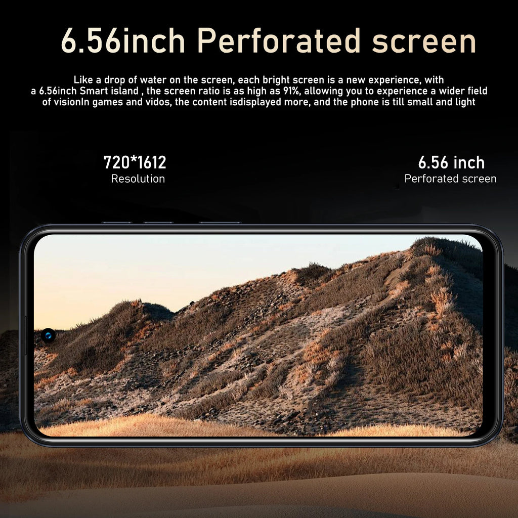 FUFFI Global Vision i17 Pro Max Smartphone Android 8GB RAM 256GB ROM 6,56 Zoll Telefon 720x1612HD 24+48MP 5G Netzwerk Mobiltelefone