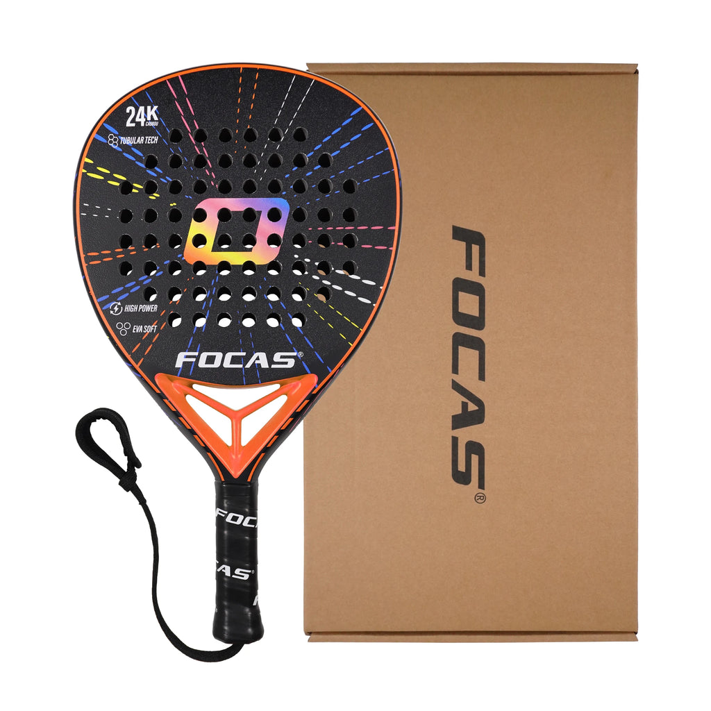 FOCAS 2026 Padel 24K Carbonfaser-Platte Tennisschläger Oberflächenbehandlung