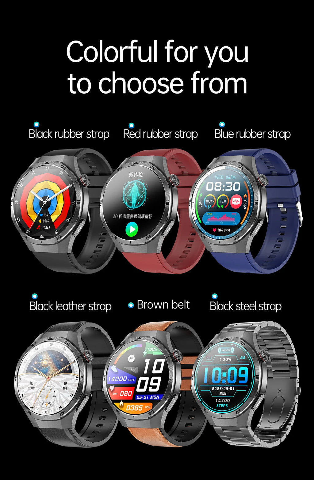2026 Neue Smartwatch für Pflegeberufe mit EKG+PPG Gesundheitsanalyse Blutdruck Lipide Harnsäure Drahtlose HD-Anruf Smartwatch Herren Damen