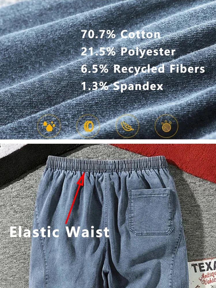 Frühling Sommer Schwarz Blau Cargo Jeans Herren Streetwear Denim Jogger Hosen Herren Baggy Harem Jean Hosen Übergröße