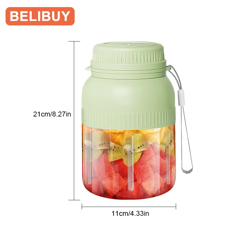 500/1300ML Elektrischer Entsafter Becher 6 Klingen Mixer Milchshake Maschine USB Tragbarer Fruchtmilch Mischwerkzeug Mini Frischsaft Mixer