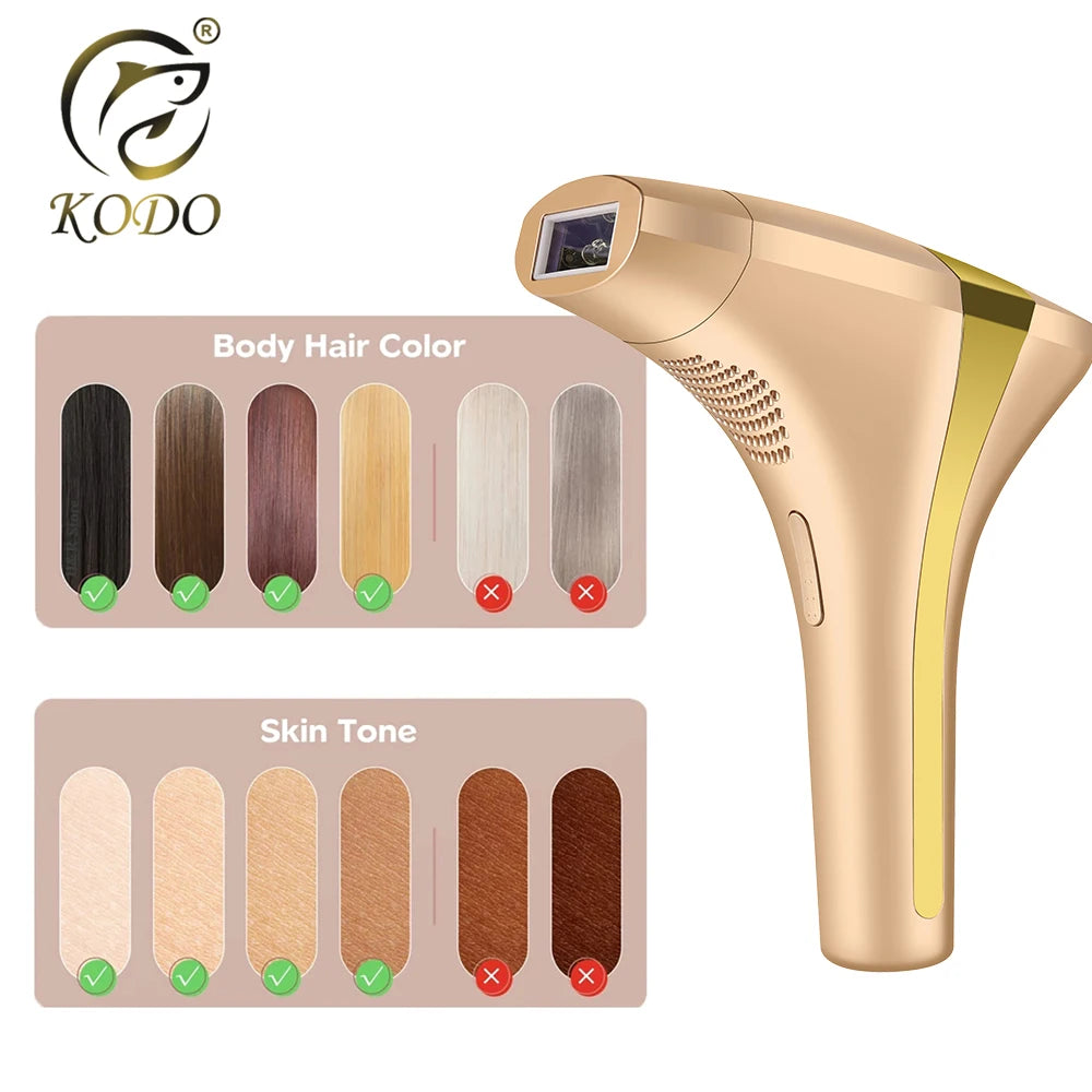 KODO 2026 High-End Personalisierung Eis Laser Haarentfernung Laser Epilierer Permanent IPL Schmerzloser Fotoepilierer 4 in 1 für Gesicht und Körper