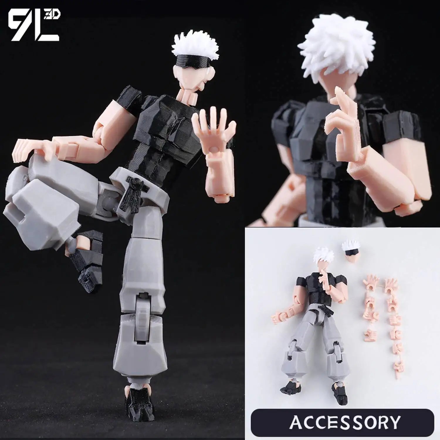 9L3D Lucky13 Gojo Sukuna Jujutsu Fushiguro Toji Gojo Satoru Actionfigur Dummy13 T13 Mehrgelenkige Sammlerstücke Titan13