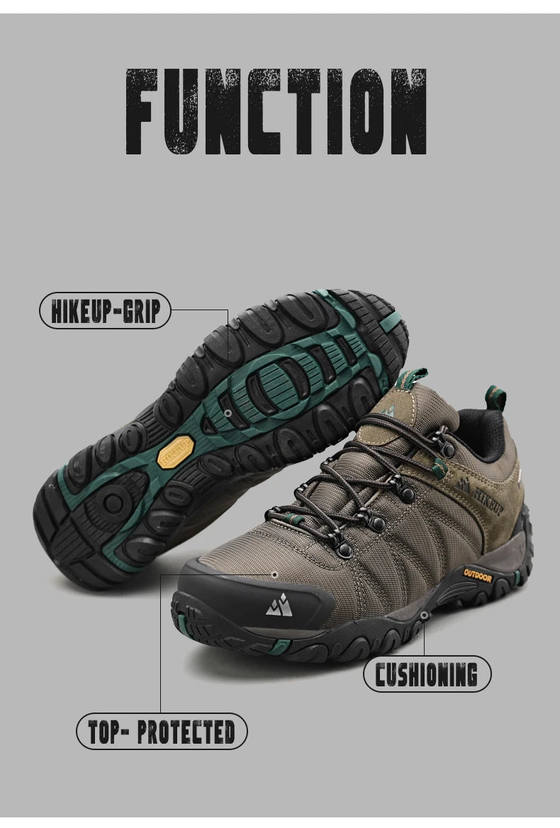 HIKEUP Rutschfeste Herren Wanderschuhe Atmungsaktive Outdoor Abriebfeste Spritzwassergeschützte Kletterschuhe Herren Sneaker Tourismus Bergschuhe