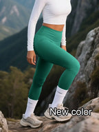 Sommerschlussverkauf High-Waist Yoga-Hose – 4-Wege-Stretch schnelltrocknende Leggings für Laufen Radfahren Fitnessstudio-Training