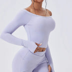 Cloud Hide SEXY Girls Yoga Shirts Langarm Bluse Damen Übergröße Sport Gym Fitness Top Damen Laufshirt Workout Shirt
