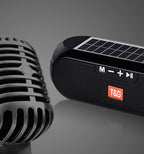 Solar Radio FM Outdoor Tragbarer Kabelloser Bluetooth-Lautsprecher Musik Soundbox Subwoofer Bass Aux PC TV Computer TV Hifi Stereo Mp3