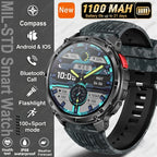 2026 Neue T-Rex 3 Ultra 1100mAh Smartwatch 5ATM Wasserdicht Outdoor Sport GPS Track Herzfrequenz Kompass Bluetooth Anruf Smartwatch