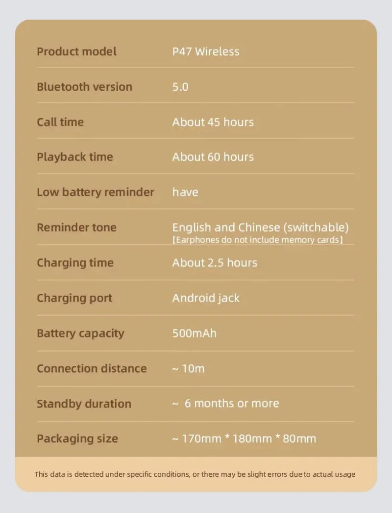 Lenovo Multifunktionaler tragbarer faltbarer kabelloser Bluetooth 5.0 Kopfhörer Für Bluetooth-Verbindung Kabelgebundene Verbindung