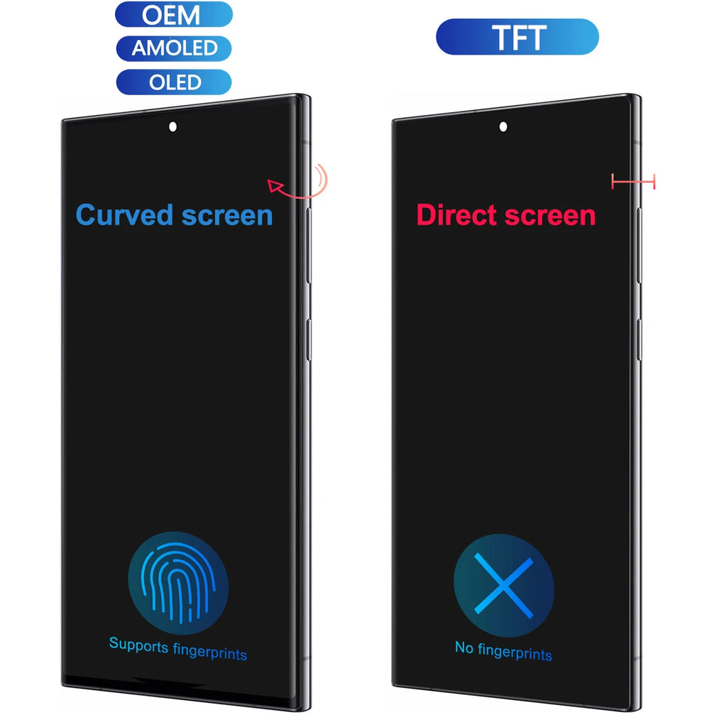 6,8 Zoll Super AMOLED für Samsung Galaxy S23 Ultra S918 LCD-Display Touchscreen Digitizer Baugruppe unterstützt Fingerabdruck und S-Pen
