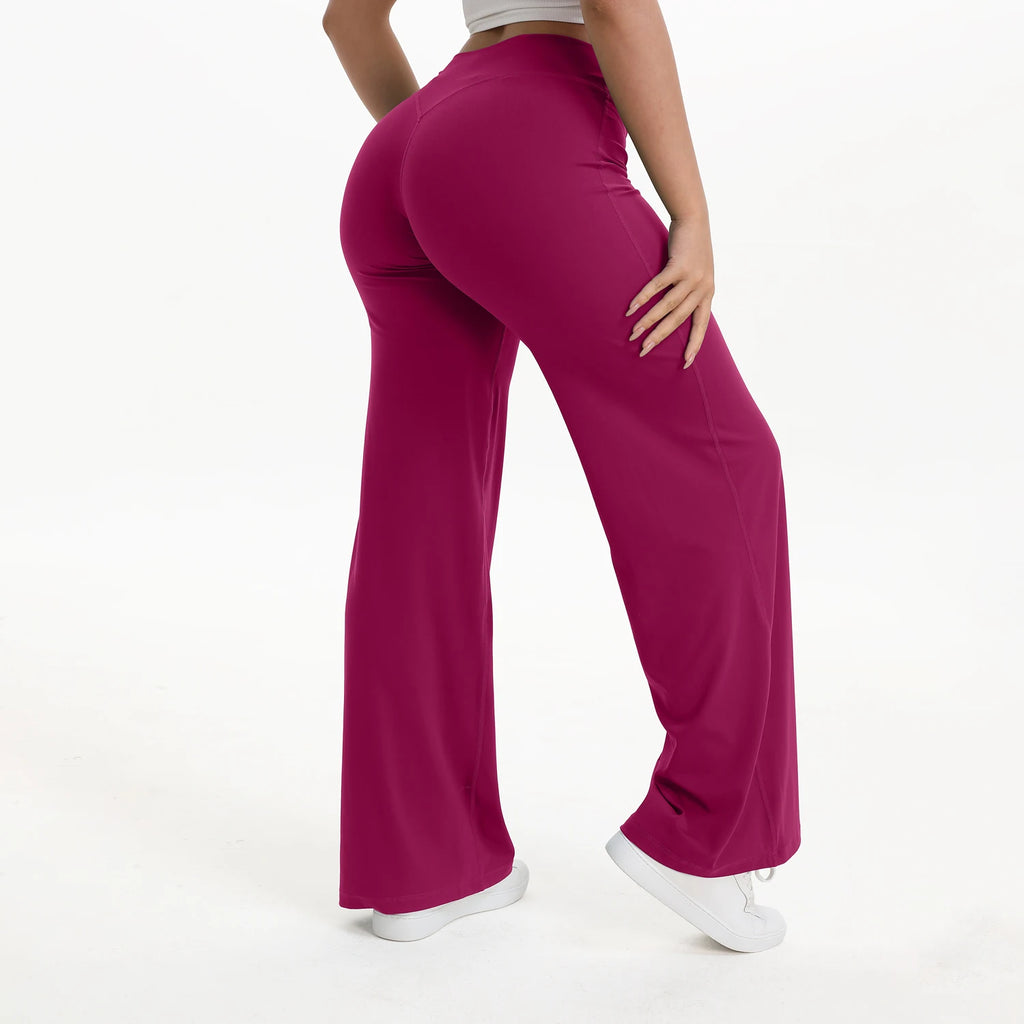 SoftMotion Damen Leggings Gerade Beine Mittlere Taille Yoga-Hose GYM-Leggings Naked Feel Pilates Laufhose Sporthose