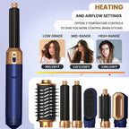 6-in-1 Haartrocknerbürste Heißkamm-Set Professioneller Lockenstab Haarglätter Styling-Tool Luft-Styling Haartrockner Haushaltsgerät