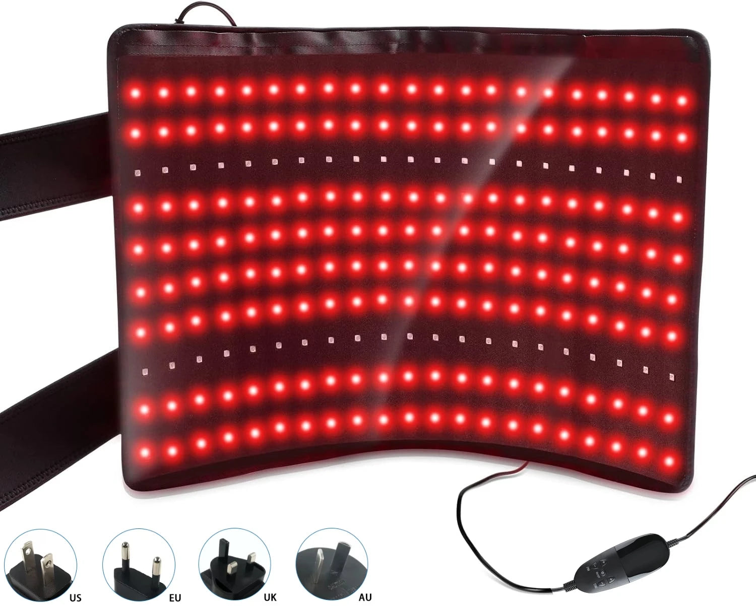 Rotlichttherapie-Matte, großes Rotlichttherapie-Pad mit Controller, Pulsmodus 660nm & 850nm Nahinfrarotlichttherapie-Gürtel Hauptbild