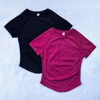 Nahtloses Yoga-Top für Damen Kurzarm Gym Crop Top Leichtgewichtige Yoga-Shirts Fitness-Gym-Shirts Elastische Sport-Shirts